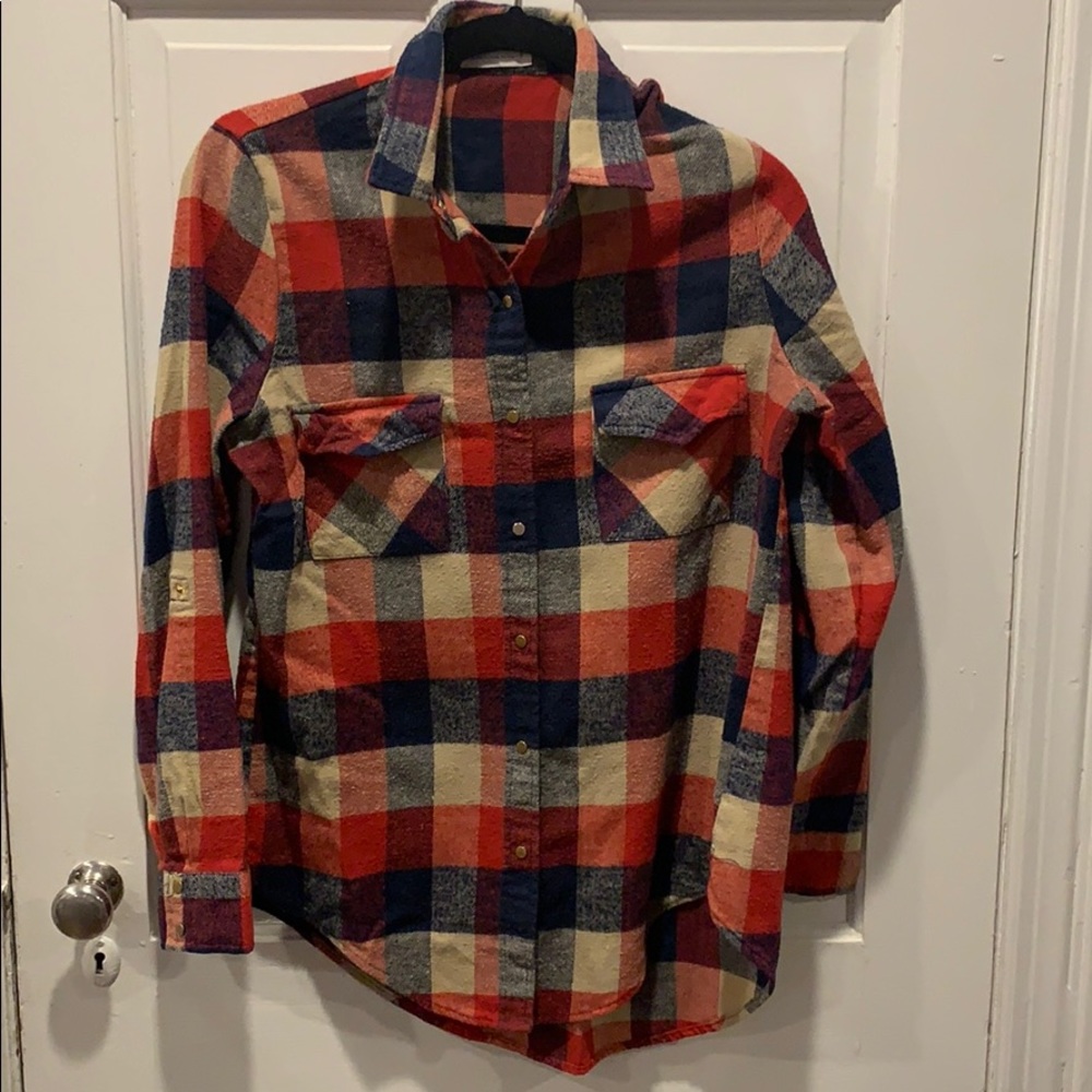 NWOT thick flannel button down